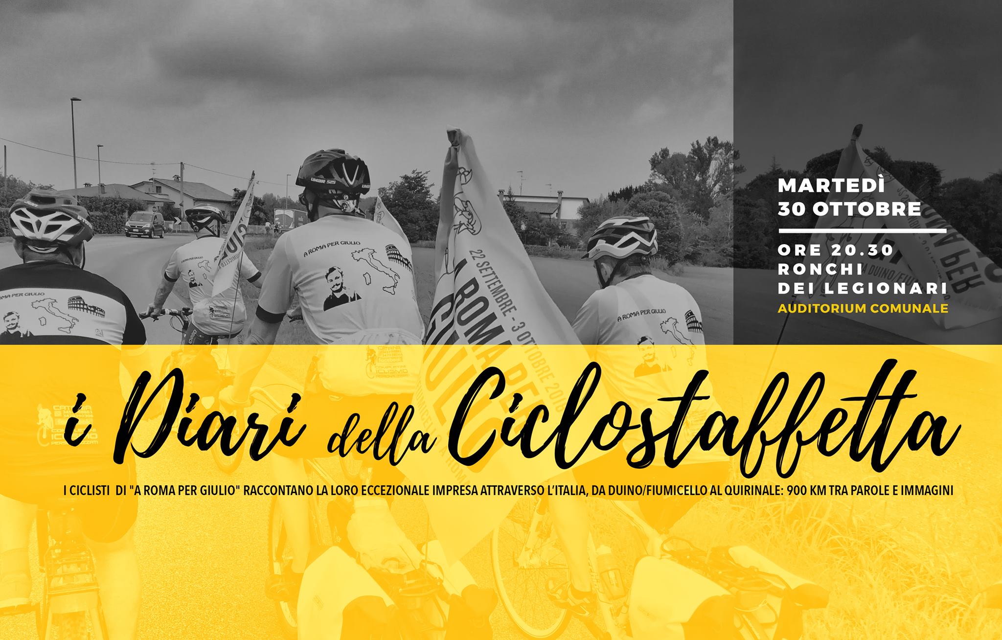 diari della ciclostaffetta 30 ottobre 20.30 ronchi dei legionari